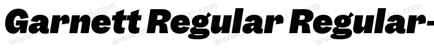 Garnett Regular Regular字体转换